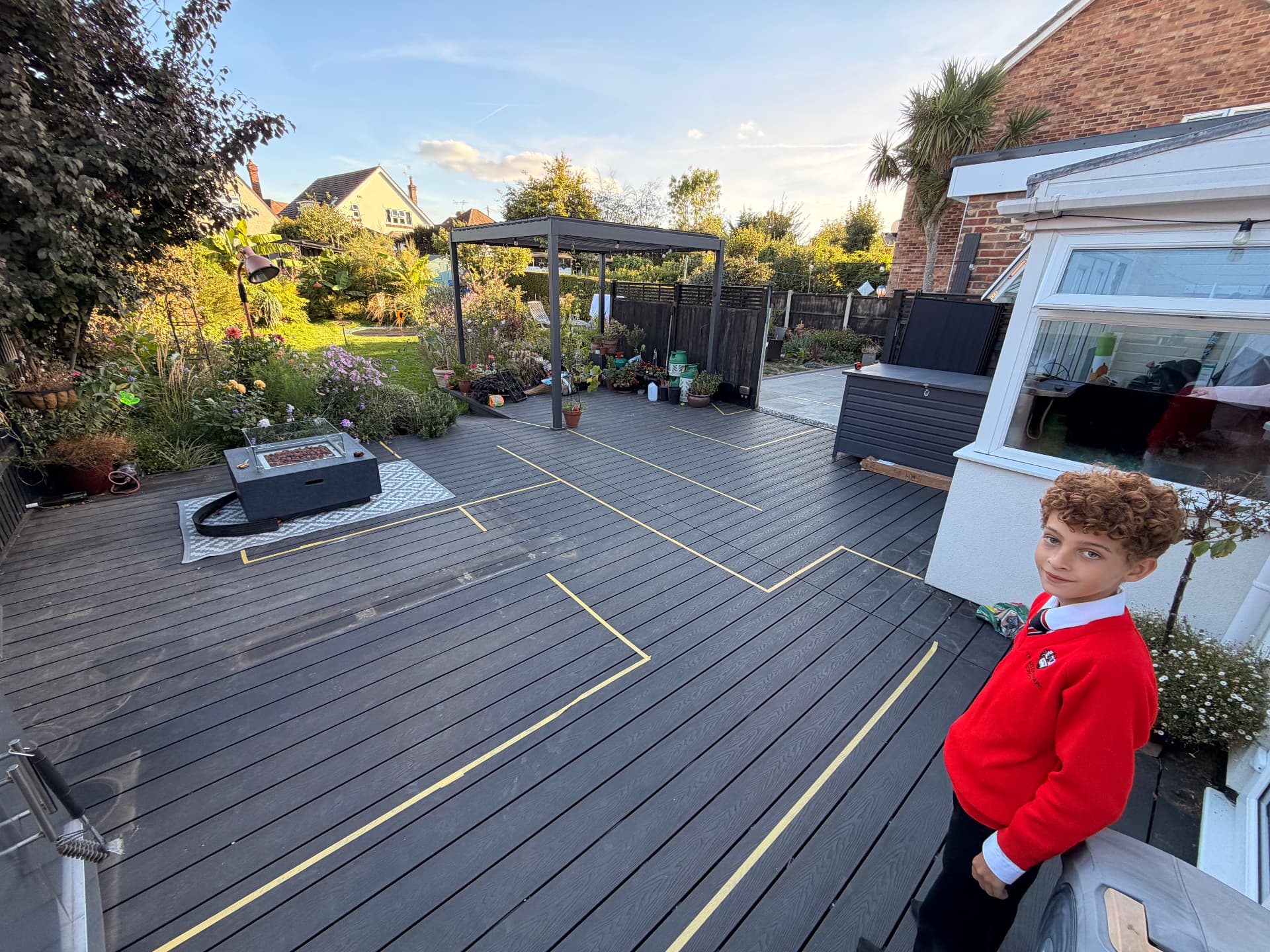 The route is taped out on the deck!